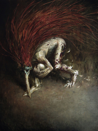 "Vogelmann", Öl auf Leinwand, 92x120cm, 6000€