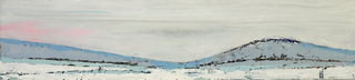 Winterlandschaft mit Schlitten, Öl auf Holz, 15 x666 cm, 500 €