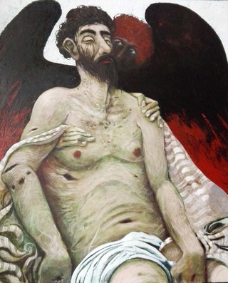 Pieta, Öl / Leinwand, 140 x 115 cm, 1700 €