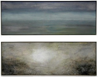  „Abendland“,  „Teichland" Mischtechnik /Canvas, 35 x 95 cm, gerahmt,
jeweils 1100 €