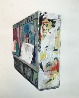 Strom Poster_Buntstifte, Wachskreide, Öl auf Papier 40x30cm 480€
