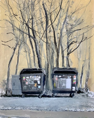 Studie_Buntstifte, Öl auf Papier 40x30cm 480€