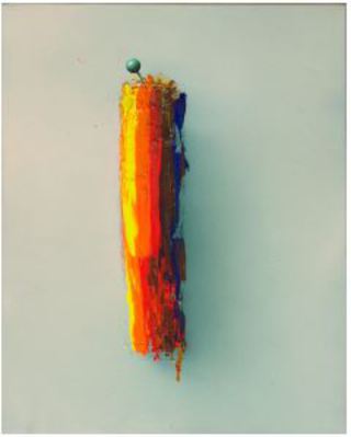 ANGEPINNT, 2021, 50 x 40 cm, Öl auf Leinwand, 1800€