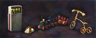 "Kleinigkeiten", Öl / Leinwand, 40x101cm, 2100€