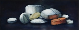 "Tagesdosis", Öl / Leinwand, 36x93cm, 1700€
