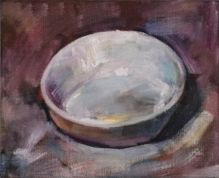 "kleine Schale", Öl / Leinwand, 19x24cm, 1100€
