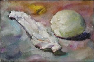 "Kloß und Kochbeutel", Öl / Leinwand,  21x32cm, 1200€
