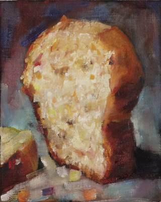 "Zitronenkuchen", Öl / Leinwand, 27x22cm, 1450€